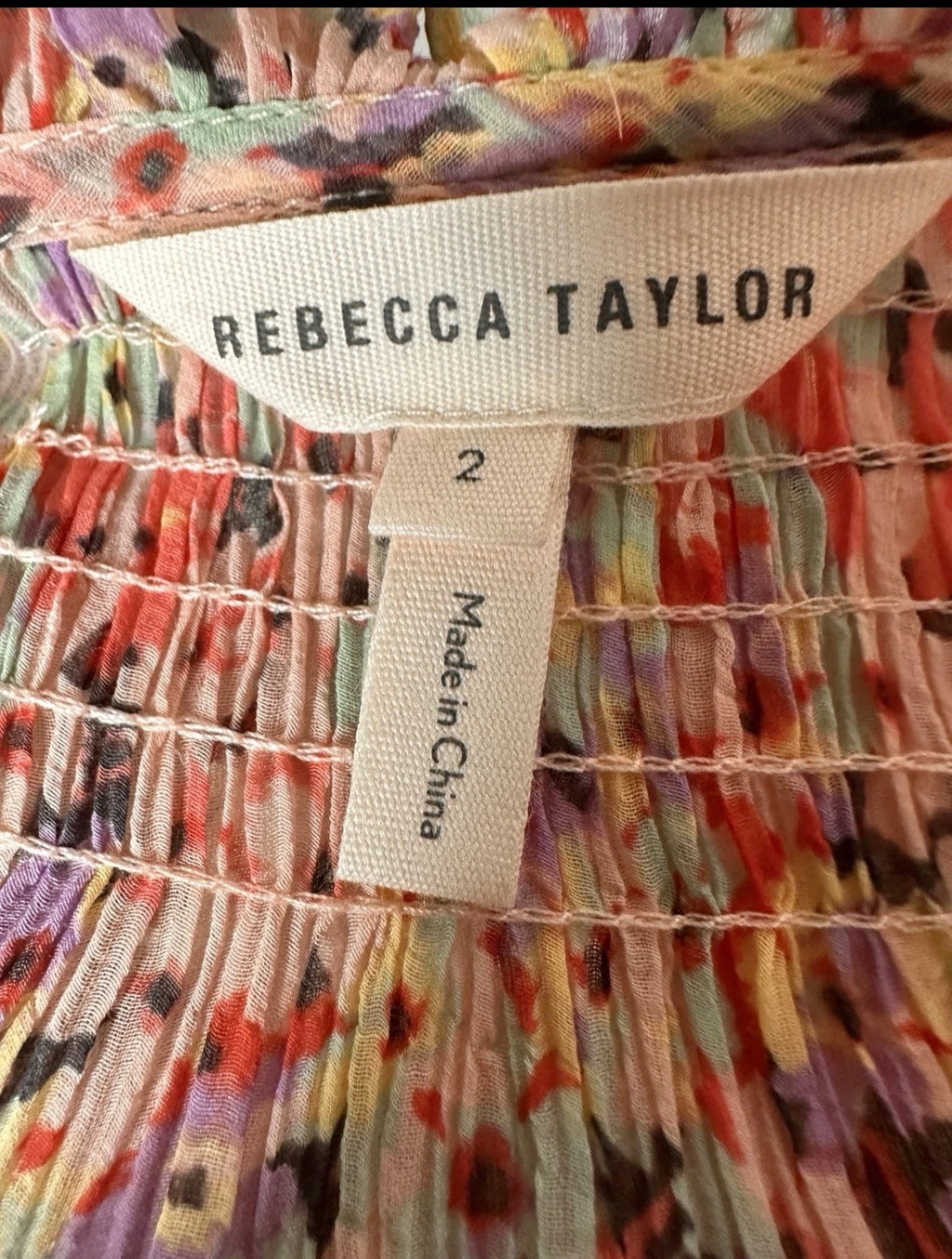 Flirty and Delicate Rebecca Taylor Floral Blouse Size 2