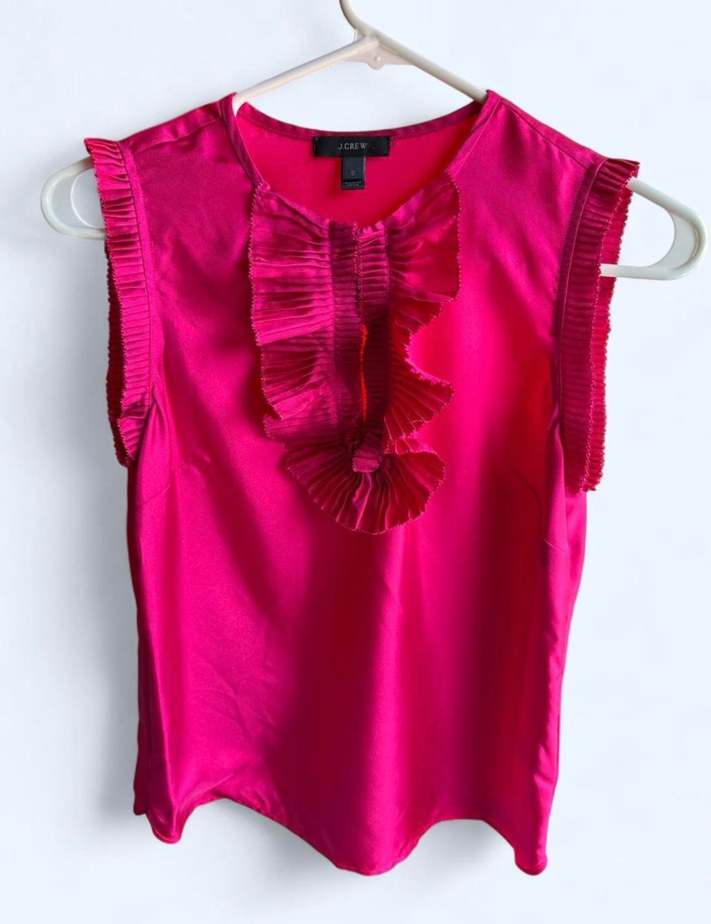 Effortlessly Romantic Silk Fuchsia Statement Tank Size XS