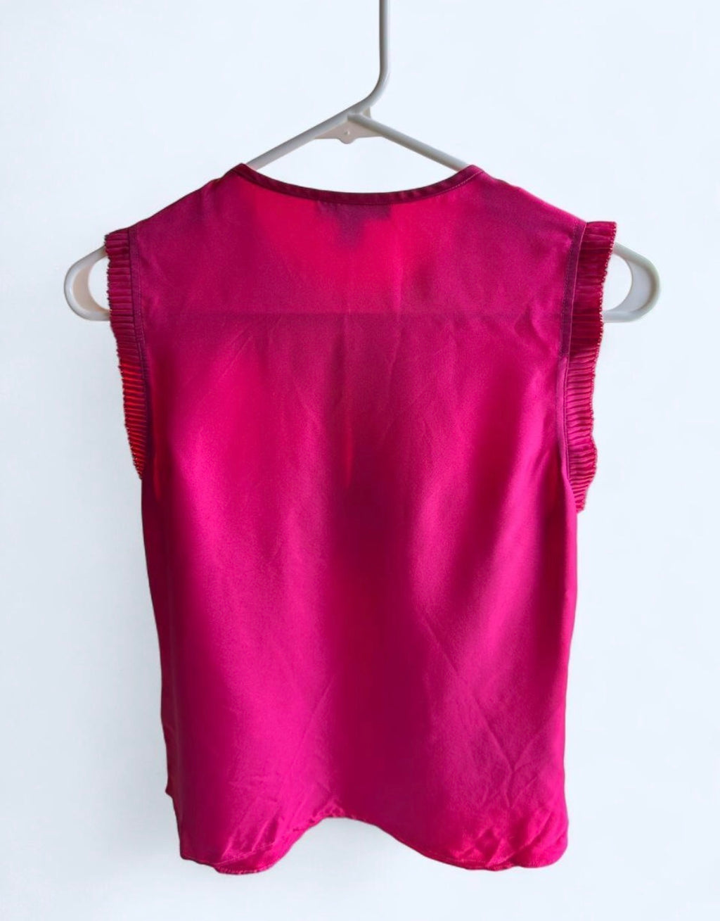 Effortlessly Romantic Silk Fuchsia Statement Tank Size XS
