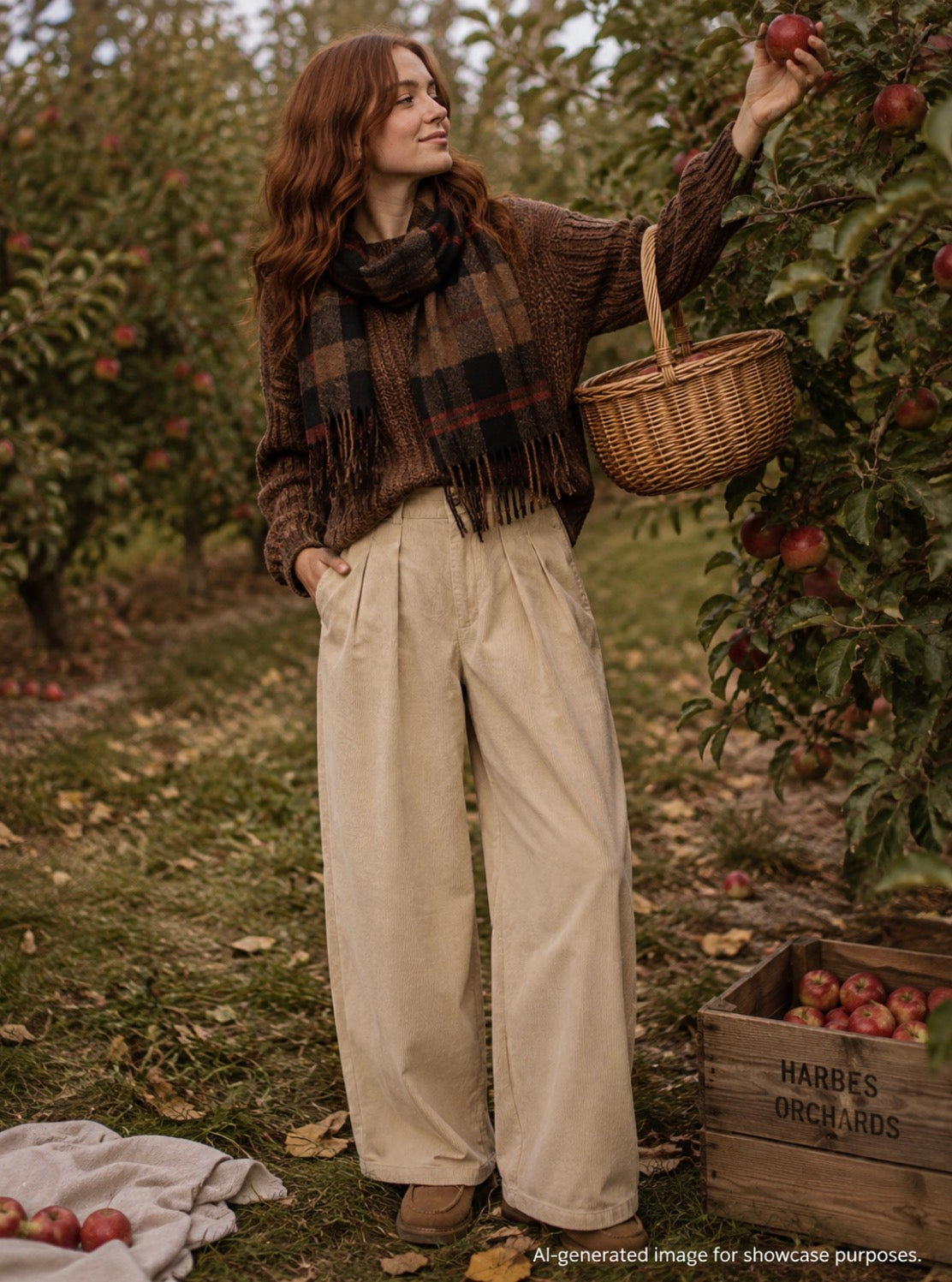 Dreamy Cream Corduroy Wide-Leg Pants Size Small