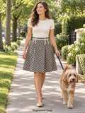 Vintage Geometric Cotton Skirt Size 1