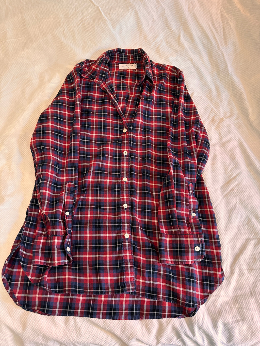 Polished Plaid Button Down Size S