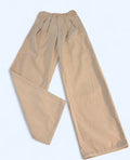 Dreamy Cream Corduroy Wide-Leg Pants