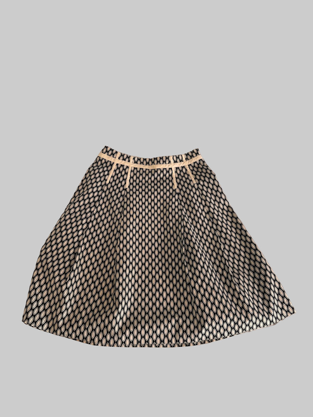 Vintage Geometric Cotton Skirt Size 1
