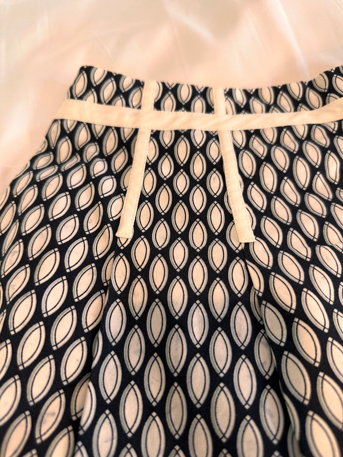 Vintage Geometric Cotton Skirt Size 1