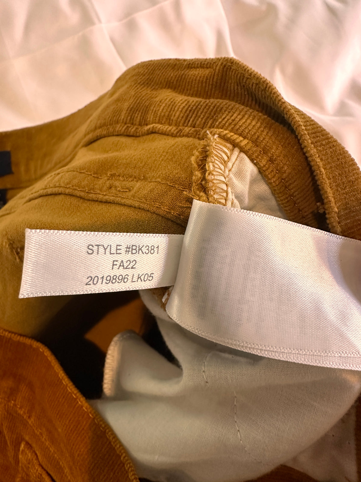 Carmel color corduroy pants size 27