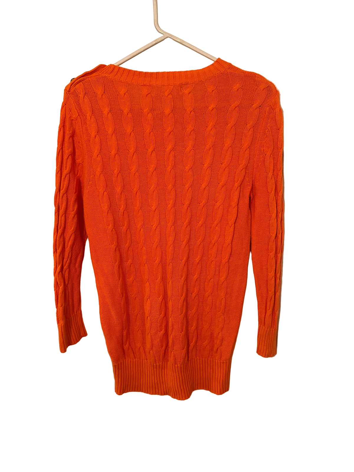 Orange Cotton & Linen Sweater Size M