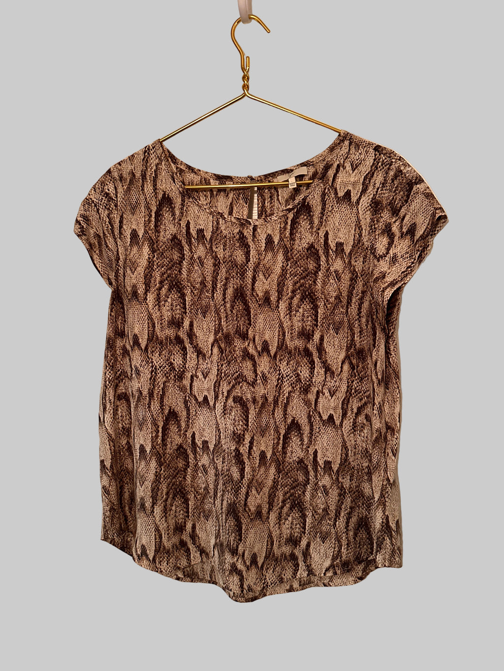 Sumptuous silk snakeskin print blouse Size Large