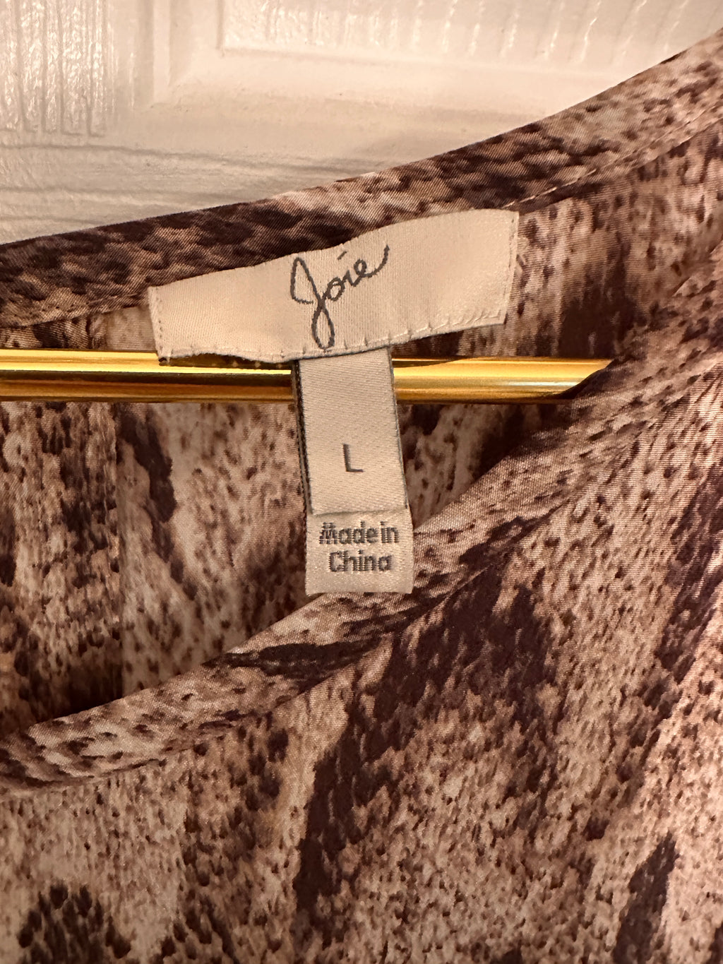 Sumptuous silk snakeskin print blouse Size Large