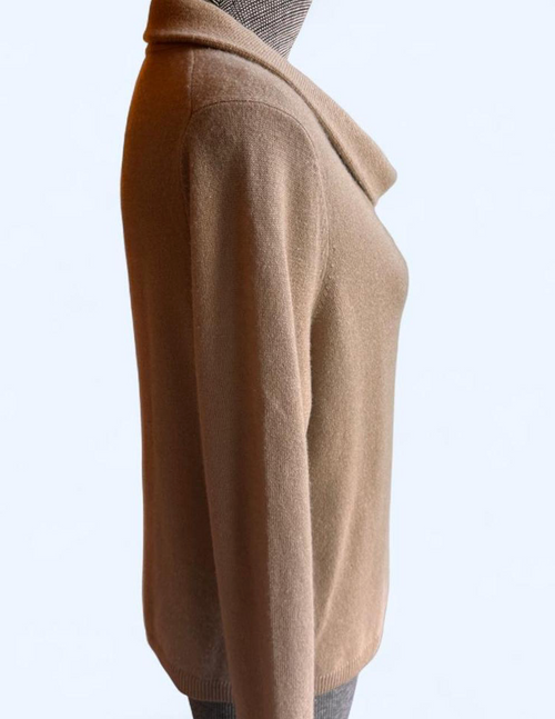 Camel Cashmere Cowl Neck Sweater | Cozy Luxury Knitwear | Pre-Owned