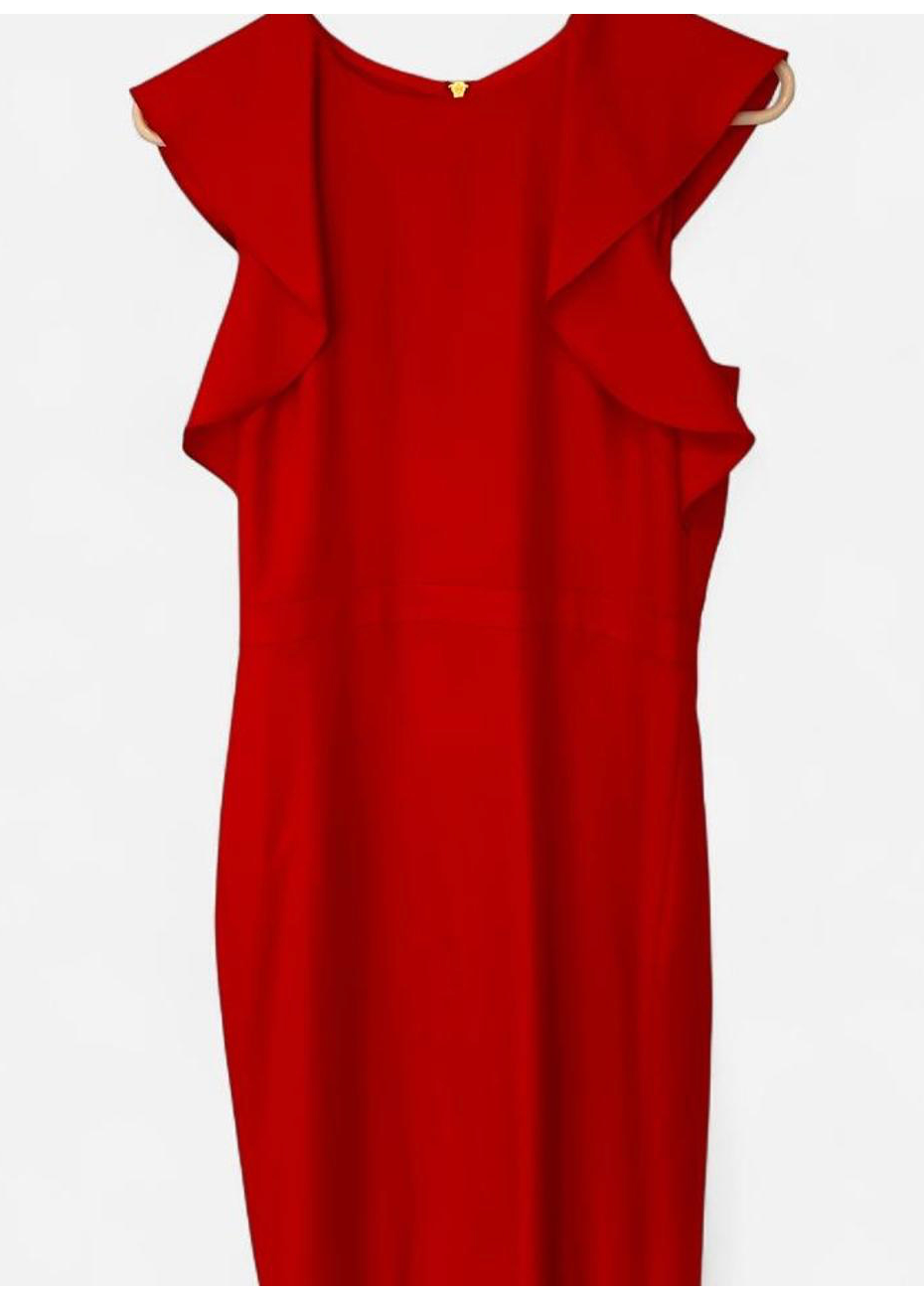 Charming Red Wool Dress
