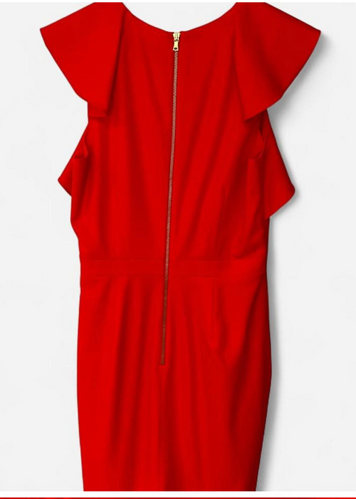 Charming Red Wool Dress