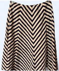 Nautical-Inspired Blue and White Stripe Skirt