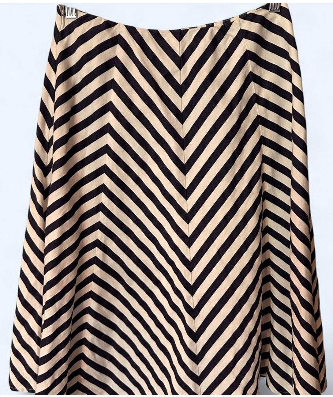 Nautical-Inspired Blue and White Stripe Skirt