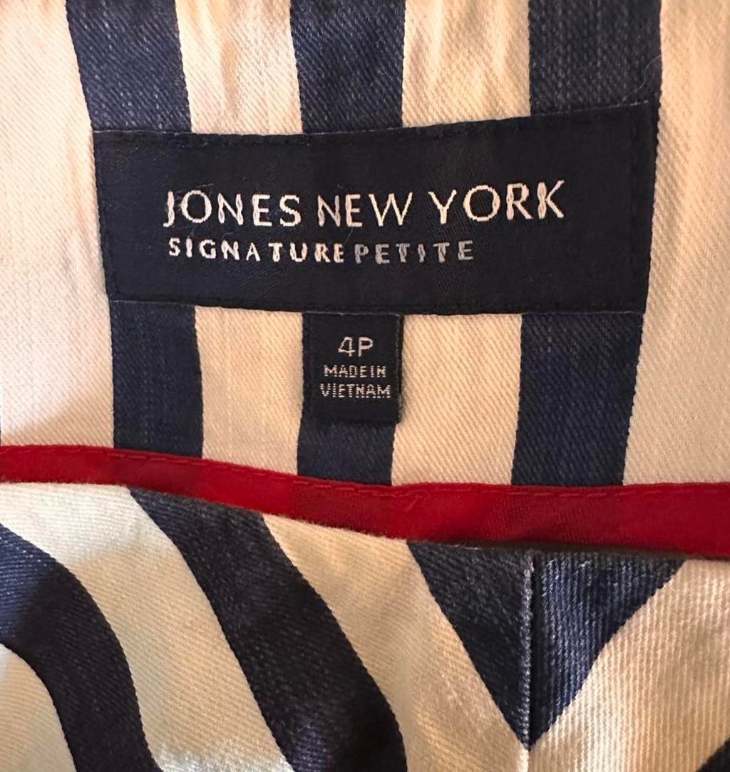 Nautical-Inspired Blue and White Stripe Skirt