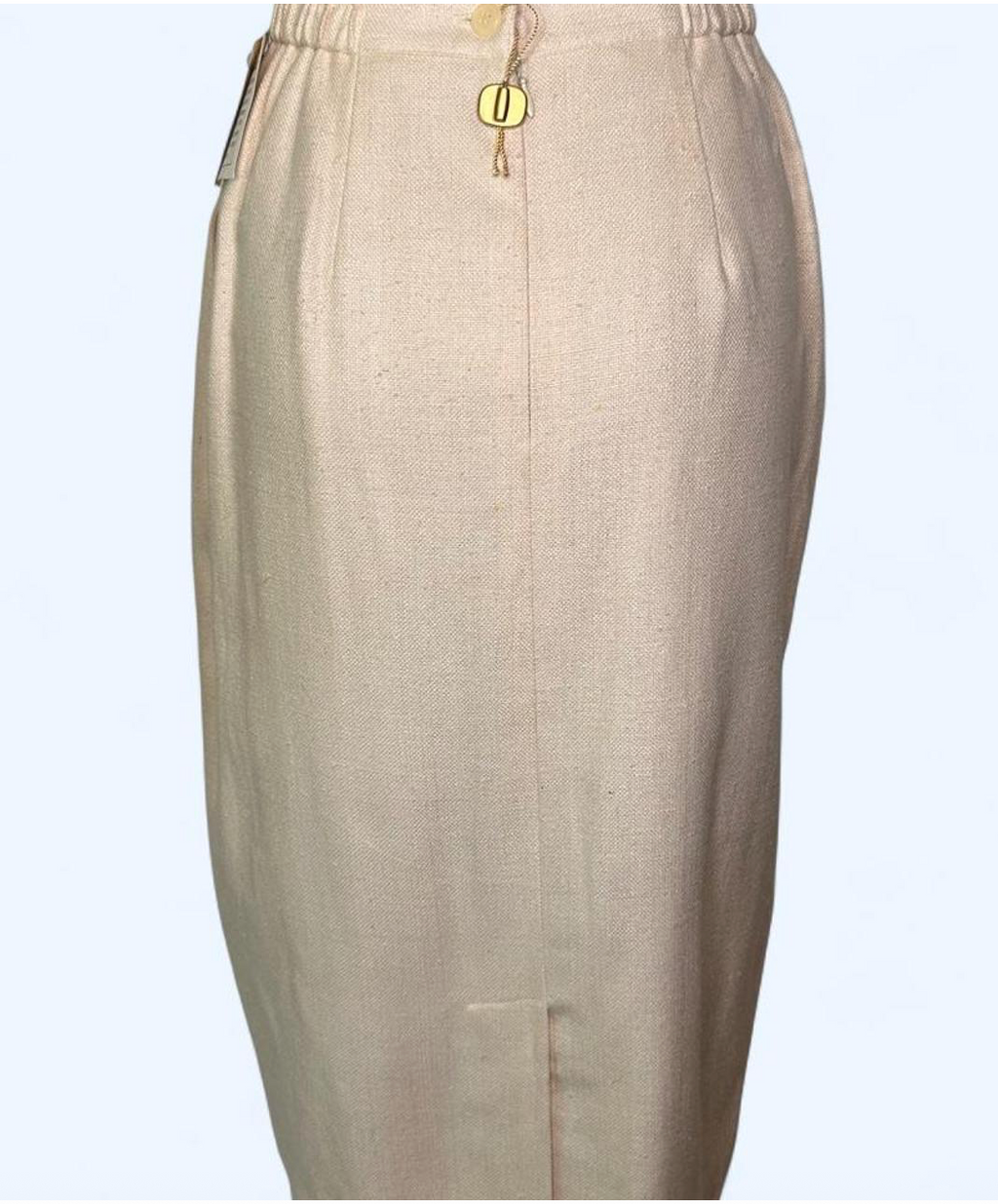 Slender Vintage Silk Pencil Skirt