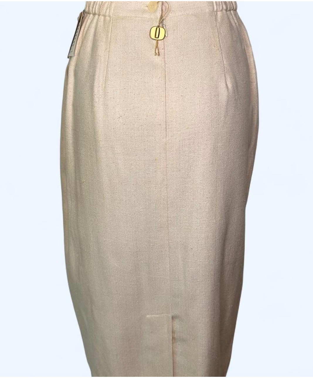 Slender Vintage Silk Pencil Skirt