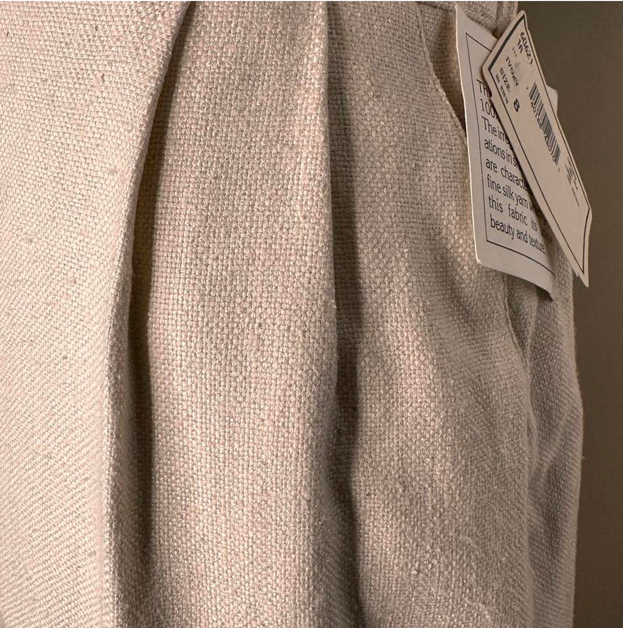 Slender Vintage Silk Pencil Skirt