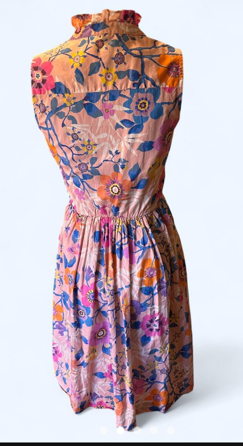 Floaty Floral Cotton Dress in Liberty Fabric