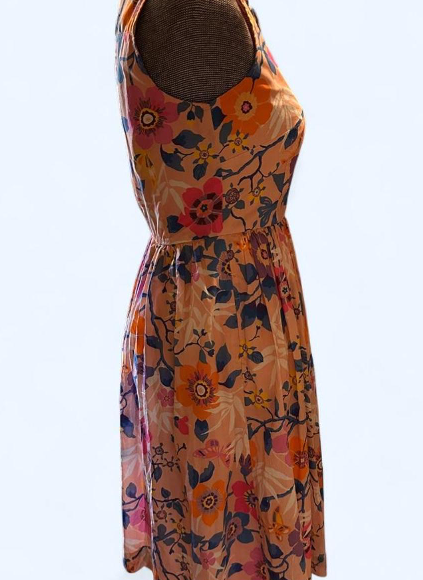 Floaty Floral Cotton Dress in Liberty Fabric