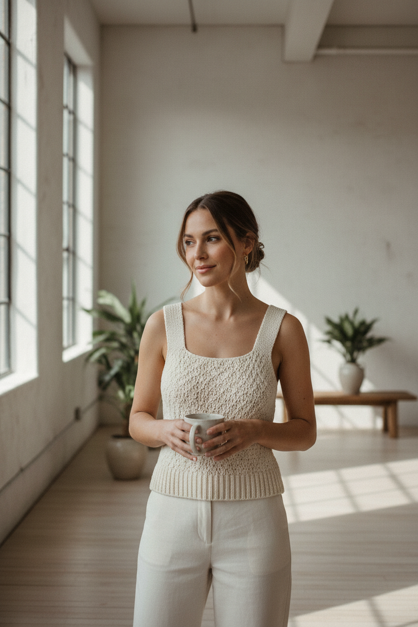 Beautiful Modern Knit Tank Top